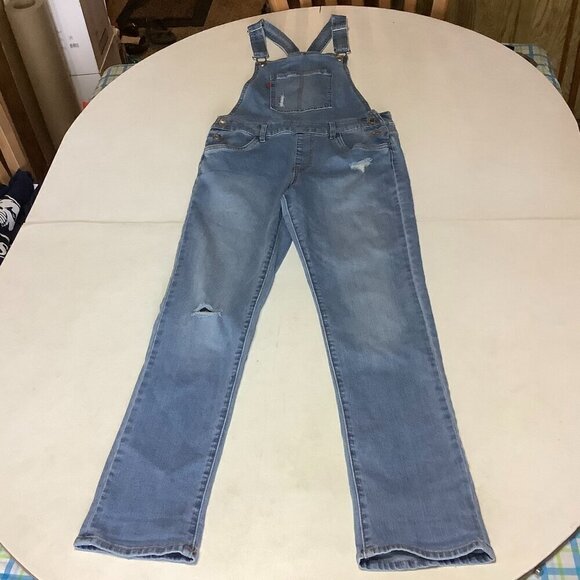 Other - Girl's Levi Strauss Denim Blue Jean Bib Overalls Distressed Size  Reg  14